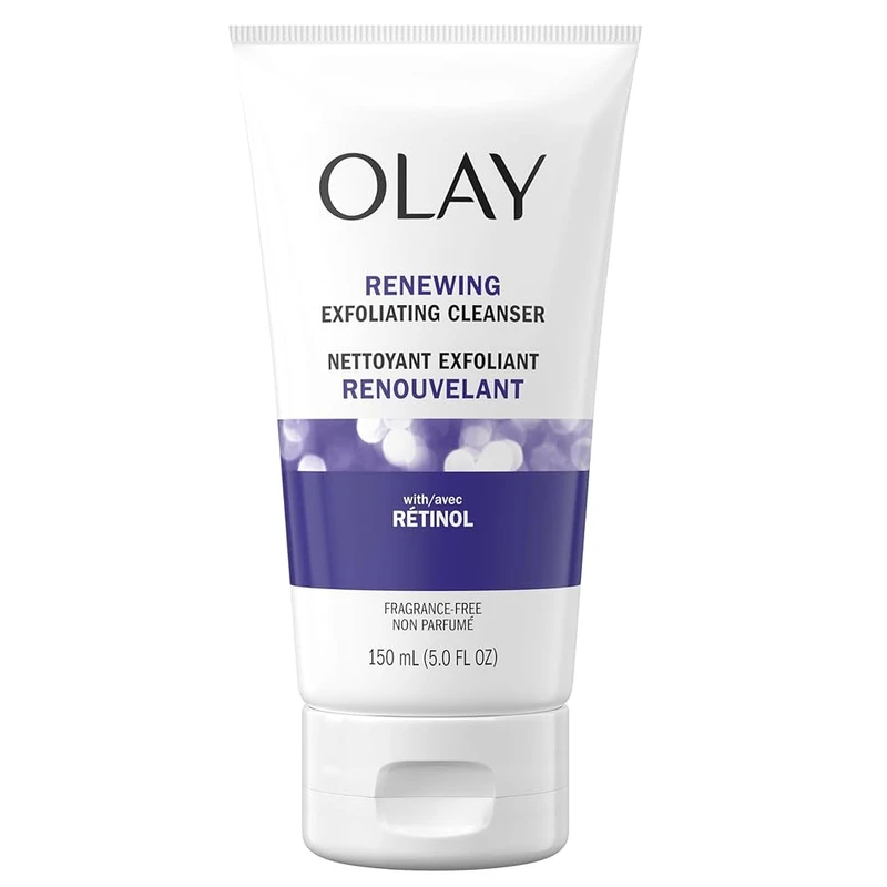 Olay Renewing Exfoliating Cleanser with Retinol for Uneven, Textured Skin – 150ml