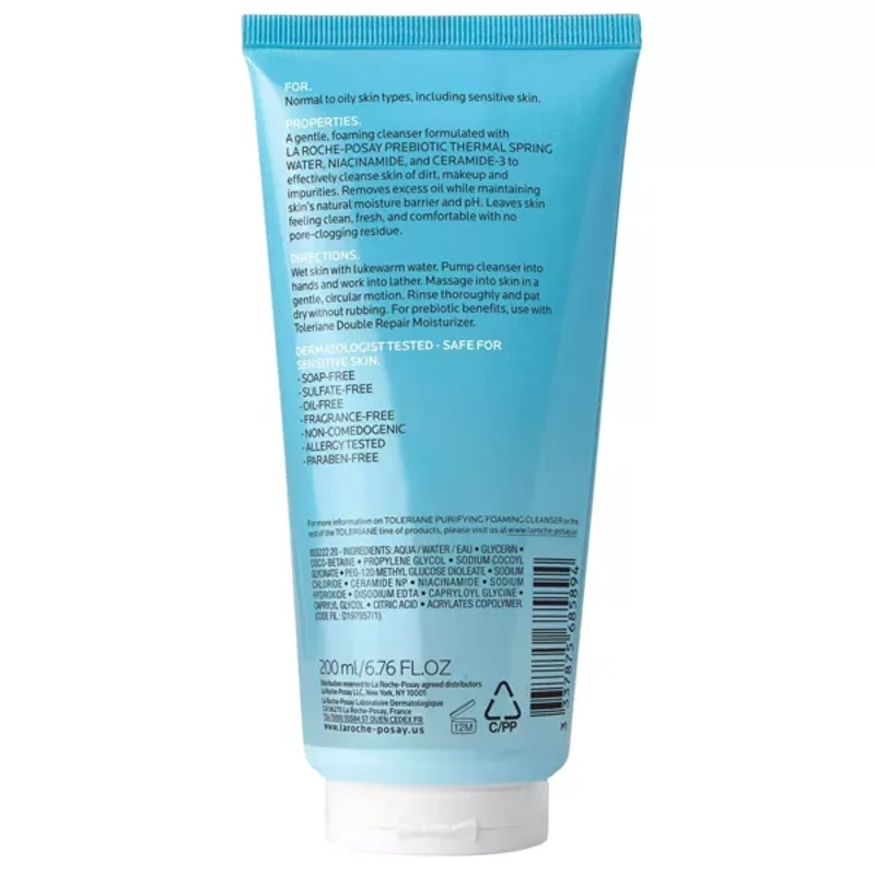 La Roche-Posay Toleriane Purifying Foaming Cleanser - 200ml