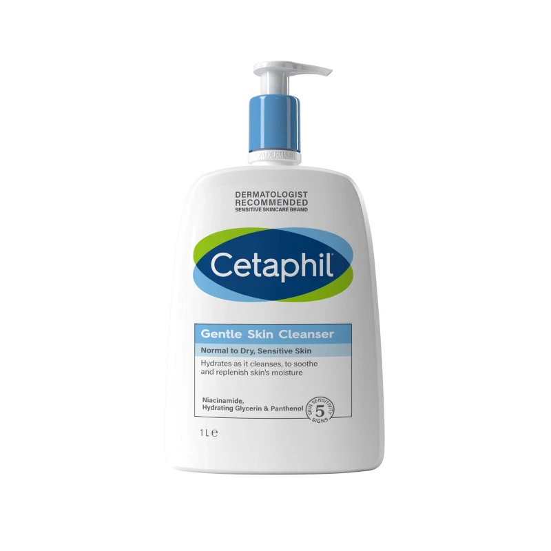 Cetaphil Gentle Skin Cleanser for Sensitive and Dry Skin – 1L