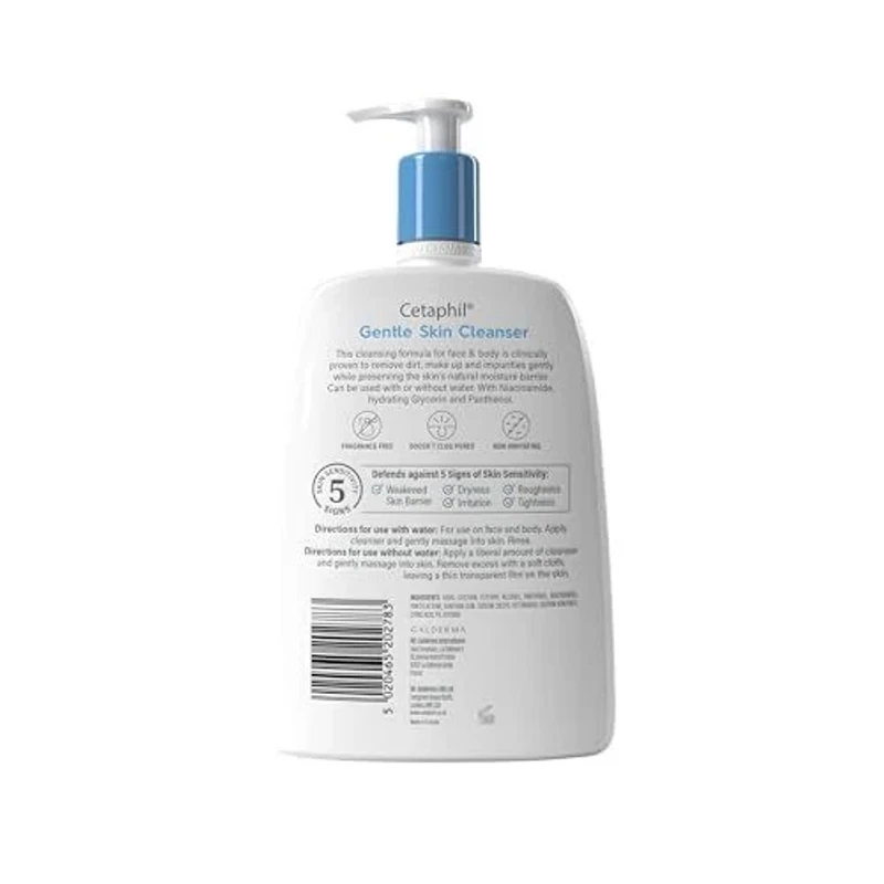 Cetaphil Gentle Skin Cleanser for Sensitive and Dry Skin – 1L