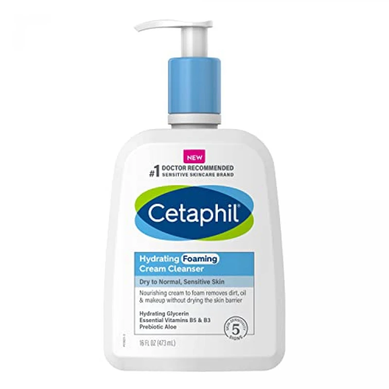 Cetaphil Hydrating Foaming Cream Cleanser for Dry to Normal, Sensitive Skin – 473ml