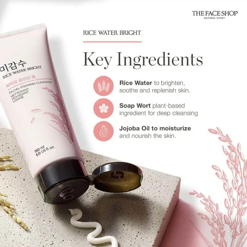 Rice Water Bright Foaming Cleanser – 150ml