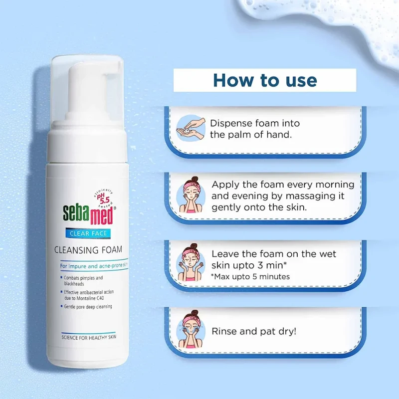 Sebamed Clear Face Cleansing Foam for Impure and Oily Skin – 150ml