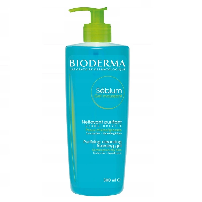 Bioderma Sébium Gel Moussant Purifying Cleansing Gel for Oily and Combination Skin – 500ml