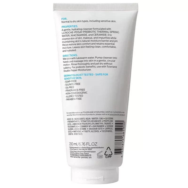 La Roche-Posay Toleriane Hydrating Gentle Cleanser – 200ml