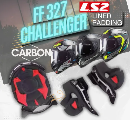LS2 FF327 Challenger Carbon Padding (Inner lining & cheek pads