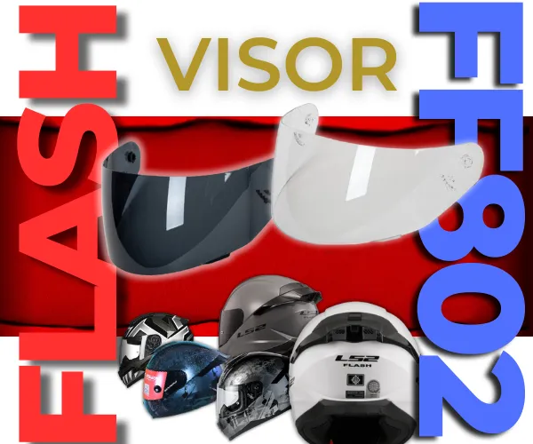 LS2 FF369/384/351/352/802 HELMET FLASH VISOR - Image 1