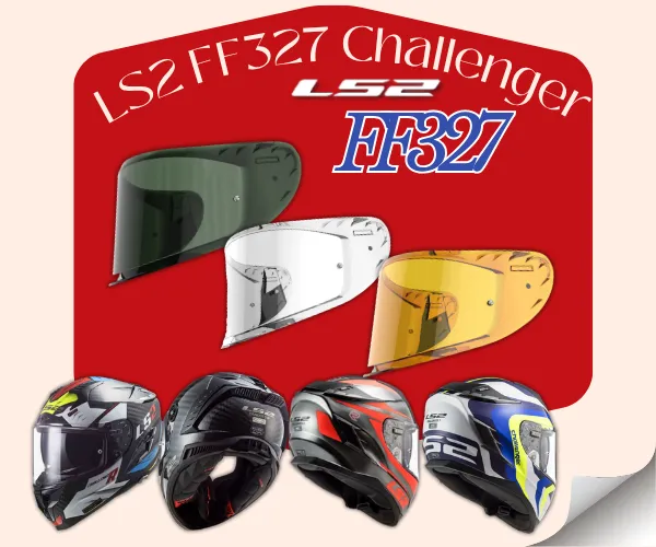 LS2 HELMET VISOR FF327 Challenger HFPC/Carbon