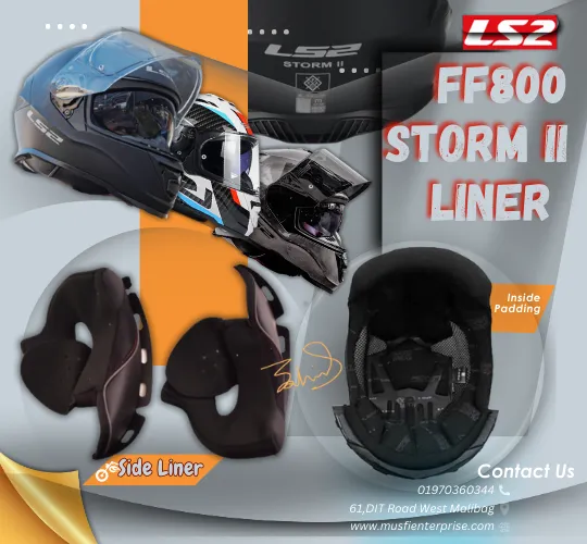 LS2 FF800 Storm II Padding Inner Lining & Cheek Pads