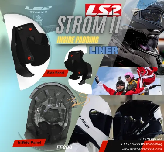 LS2 FF800 Storm II Padding Inner Lining & Cheek Pads
