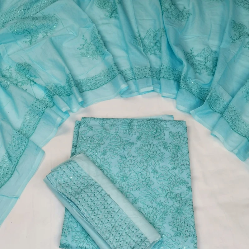 Pure Cotton Unstitched Print Three Piece for Women - Image 3
