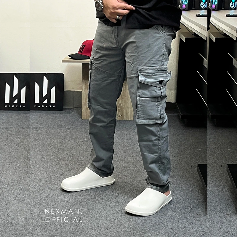 SLIM FIT 6POCKET CARGO - ASH