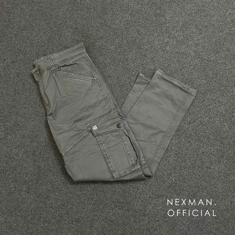 SLIM FIT 6POCKET CARGO - ASH - Thumbnail 3