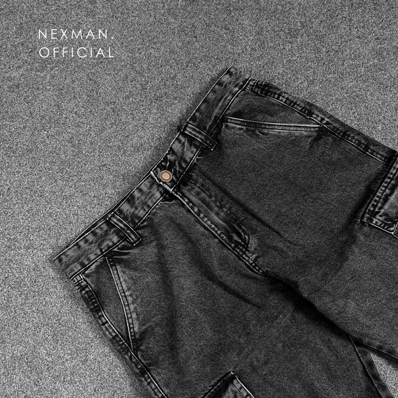 BR - 6POCKET BAGGY JEANS - BLACK - Thumbnail 3