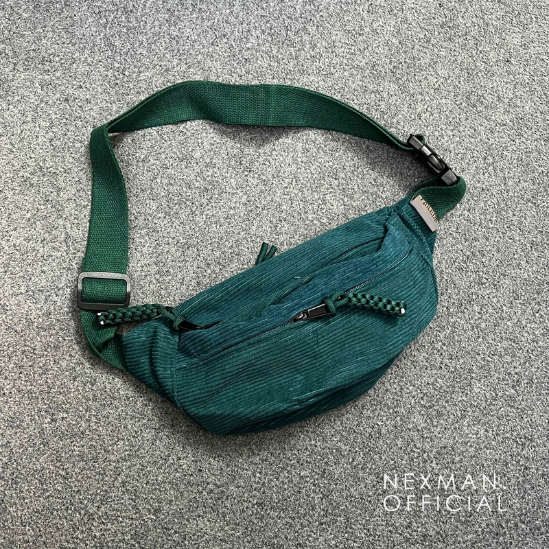 CORD CHEST BAG - GREEN