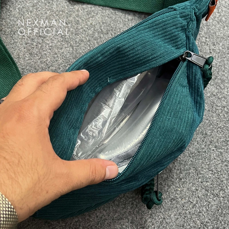 CORD CHEST BAG - GREEN - Thumbnail 3