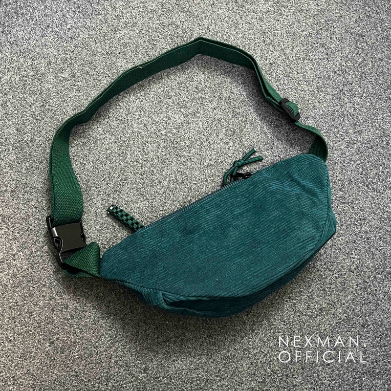 CORD CHEST BAG - GREEN - Thumbnail 4