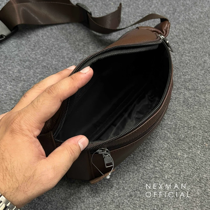 PREMIUM BROWN CHEST BAG - Thumbnail 3