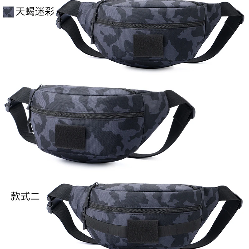 CAMO PRINTED CHEST BAG - NAVY BLUE