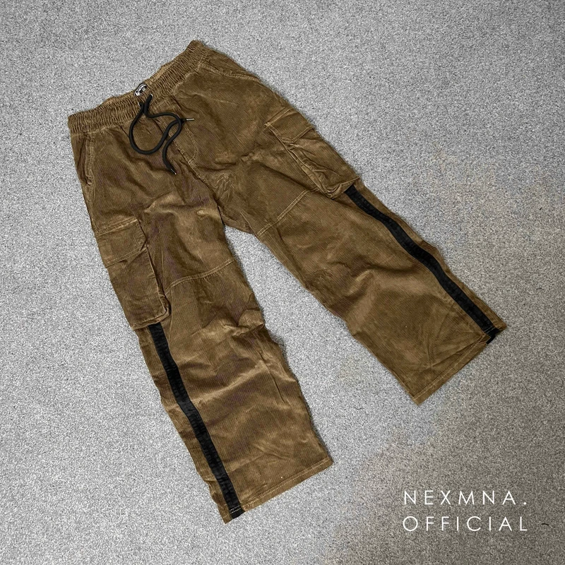 CORD BAGGY CARGO - BROWN