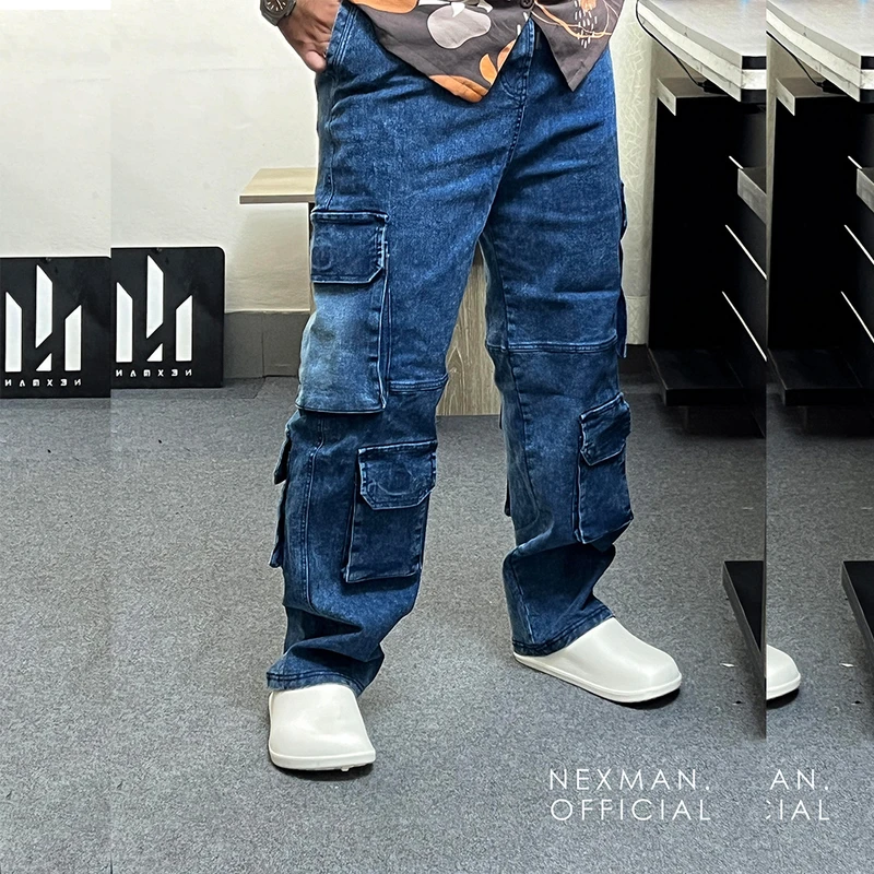 GT10 NAVY - BAGGY JEANS