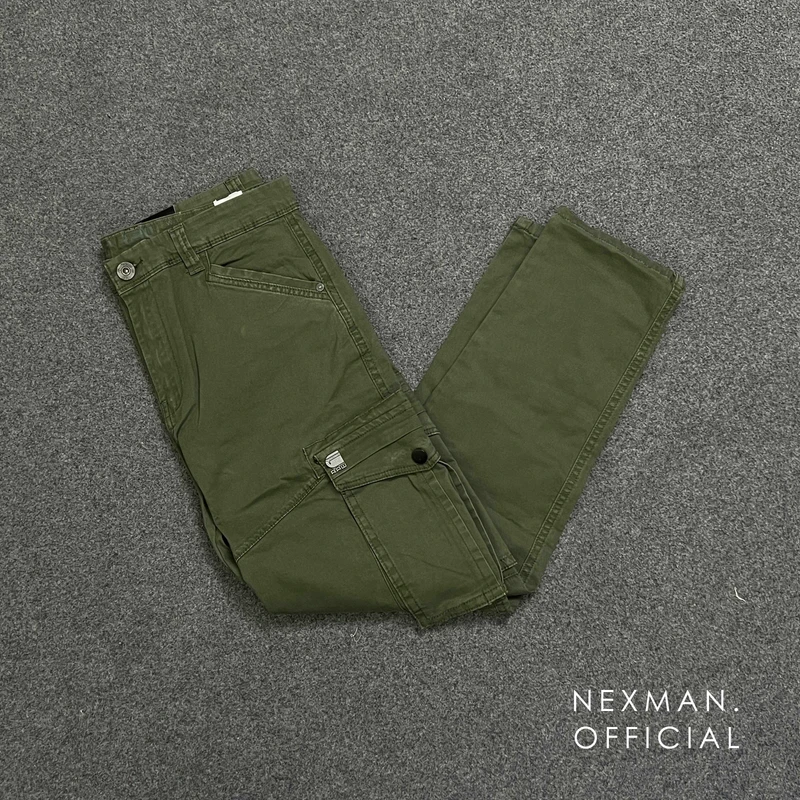 SLIM FIT 6POCKET CARGO - OLIVE - Thumbnail 4