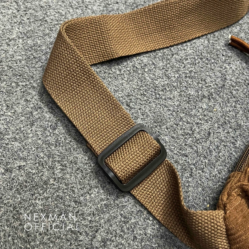 CORD CHEST BAG - BROWN - Thumbnail 3