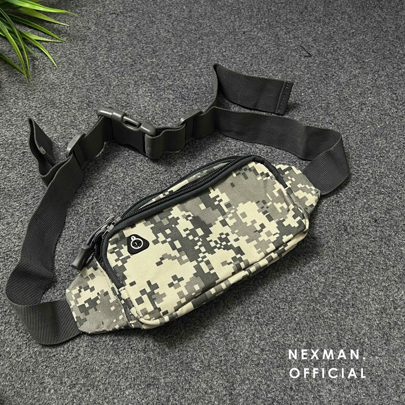 GLITCH SILVER - CHEST BAG FOR MEN
