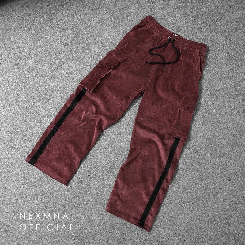 CORD BAGGY CARGO - MAROON
