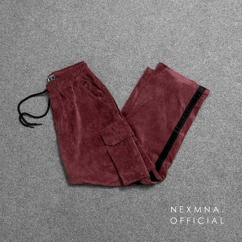 CORD BAGGY CARGO - MAROON - Thumbnail 4