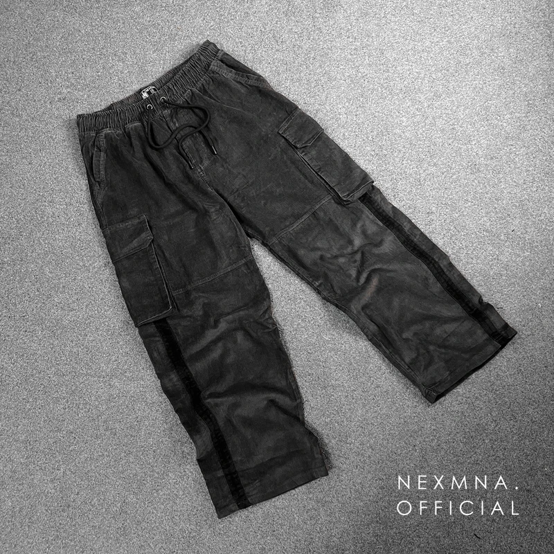 CORD BAGGY CARGO - GREY