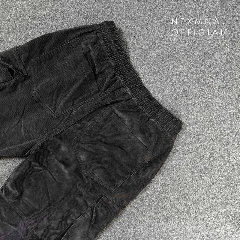 CORD BAGGY CARGO - GREY - Thumbnail 3