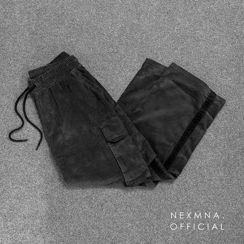 CORD BAGGY CARGO - GREY - Thumbnail 4
