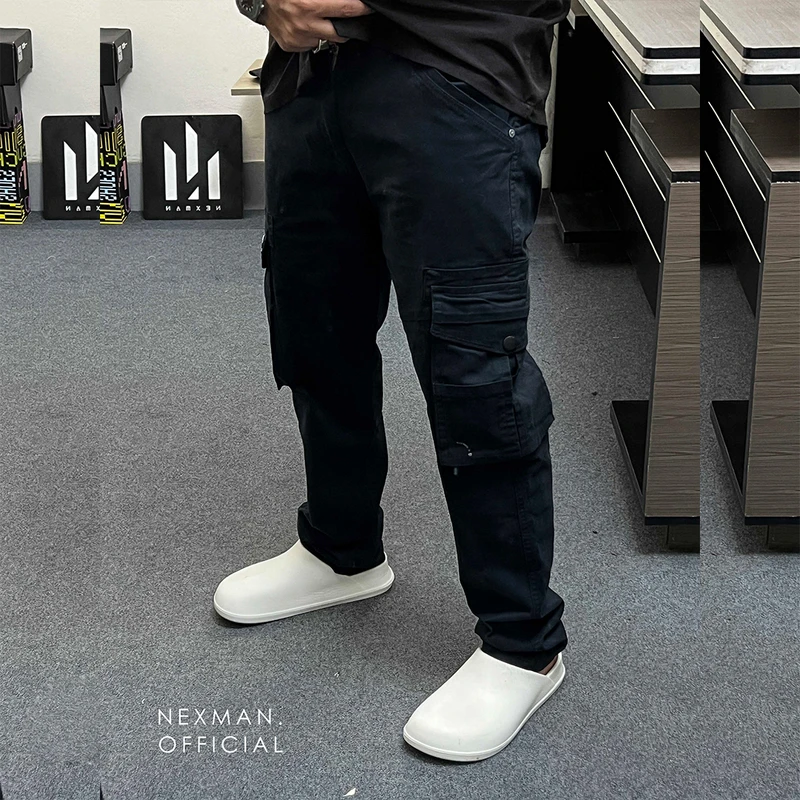 SLIM FIT 6POCKET CARGO - BLACK