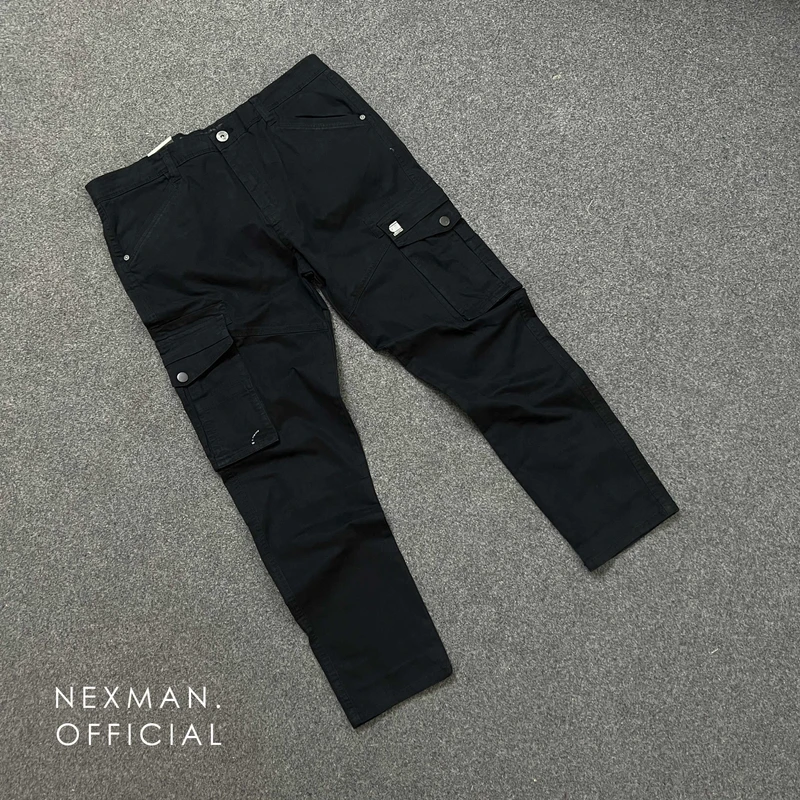 SLIM FIT 6POCKET CARGO - BLACK