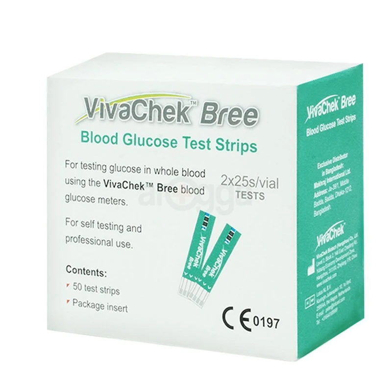 VivaChek Bree Blood Glucose Test Strips 50'S Pack