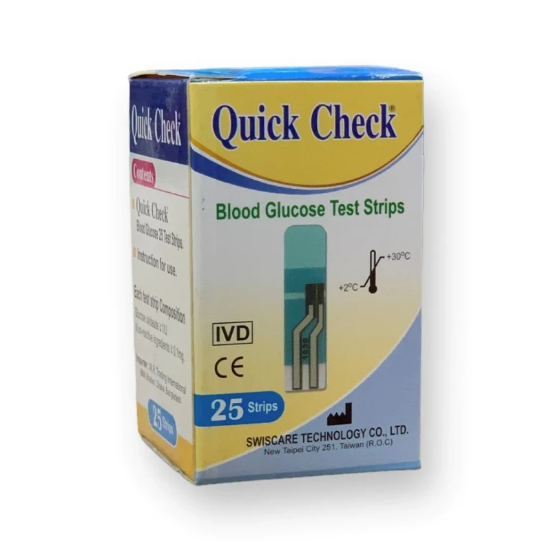 Quick Check Blood Glucose Test Strip 25's Pack