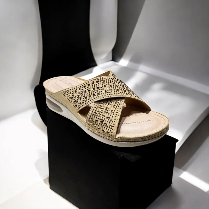 Rhinestone Criss-cross Dr. Sandal-752