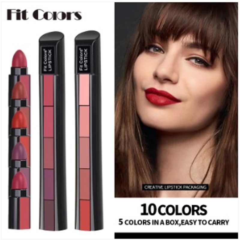 5 In 1 Matte Lipstick Kit Waterproof-Shade-01