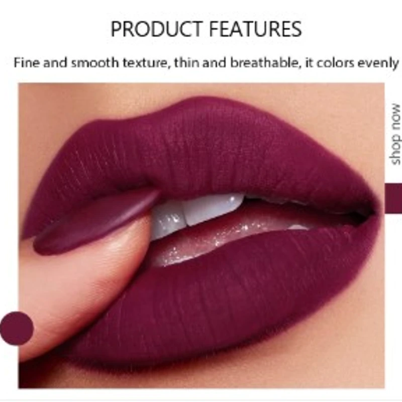 5 In 1 Matte Lipstick Kit Waterproof-2 Shade Combo - Image 6