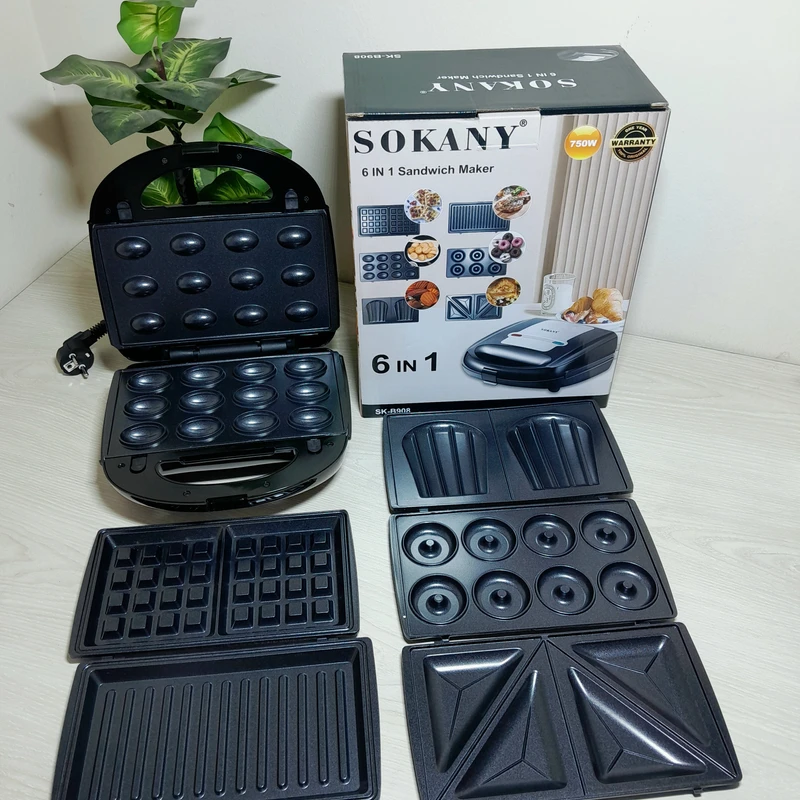Sokany Sandwich Maker 6 in 1 - SK-B908
