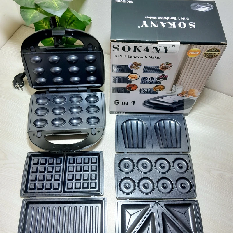 Sokany Sandwich Maker 6 in 1 - SK-B908 - Image 8