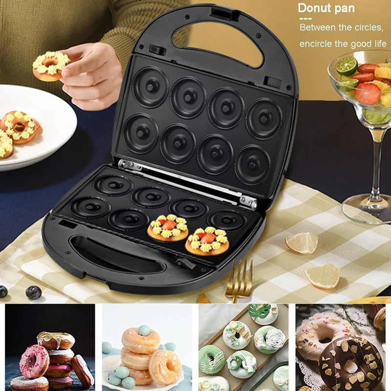 SOKANY 3-in-1 750W Sandwich, Waffle and Donut Maker - Image 4
