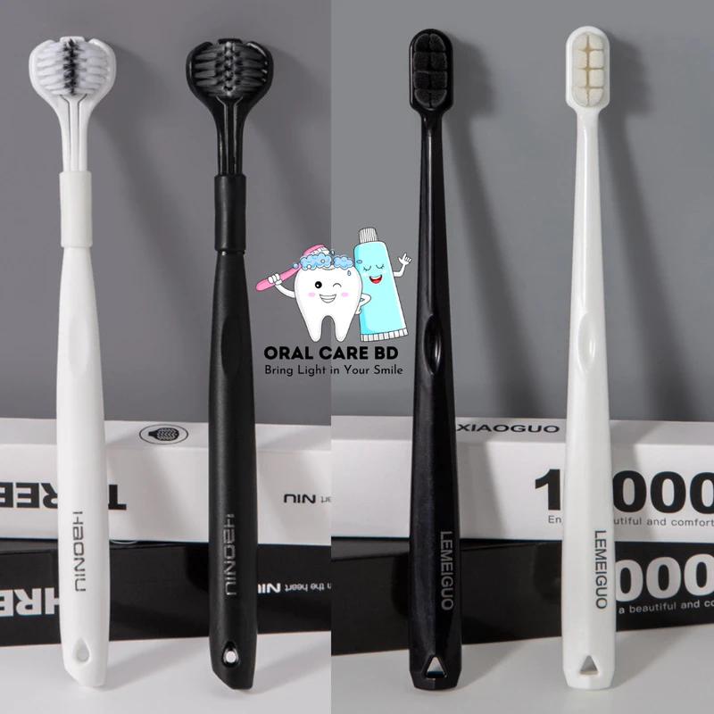 Premium 3D Bristle and 3 Head Brush Combo 4pc