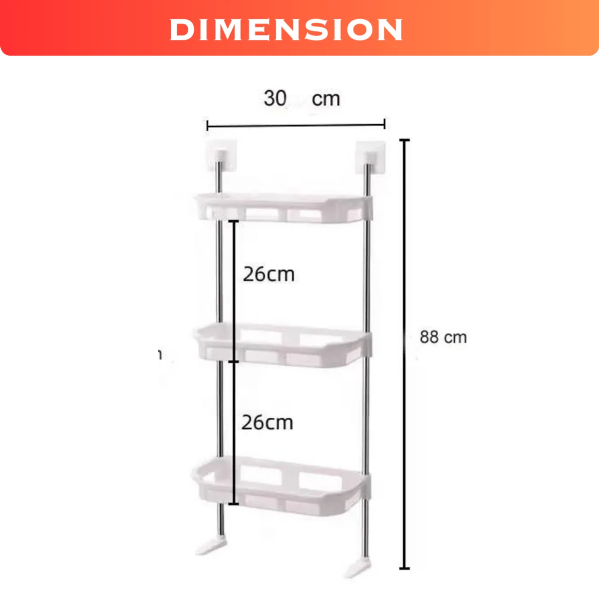 3 TIER TOILET TANK TOP ORAGNAZER - Image 3