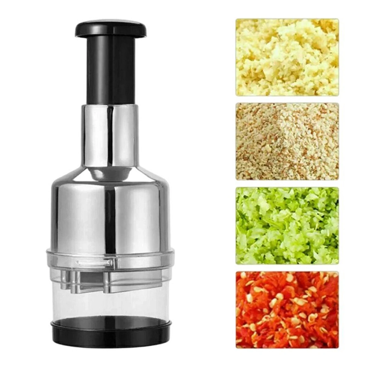 Stainless Steel Onion Chopper Slap Press Kitchen Tools Vegetable Chopper for Garlic Onion