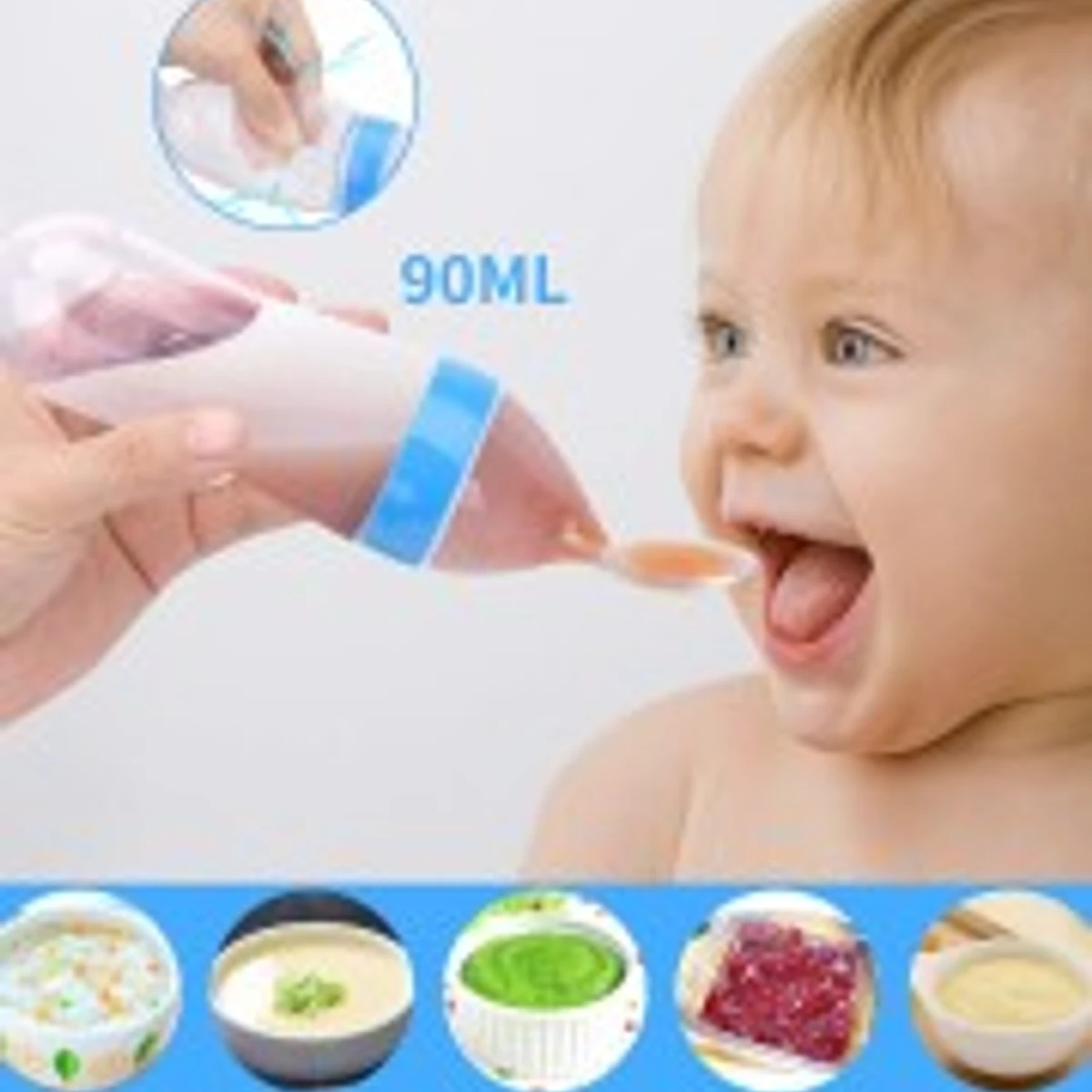 Silicone Baby Food Feeder With Dispensing Spoon - Image 1