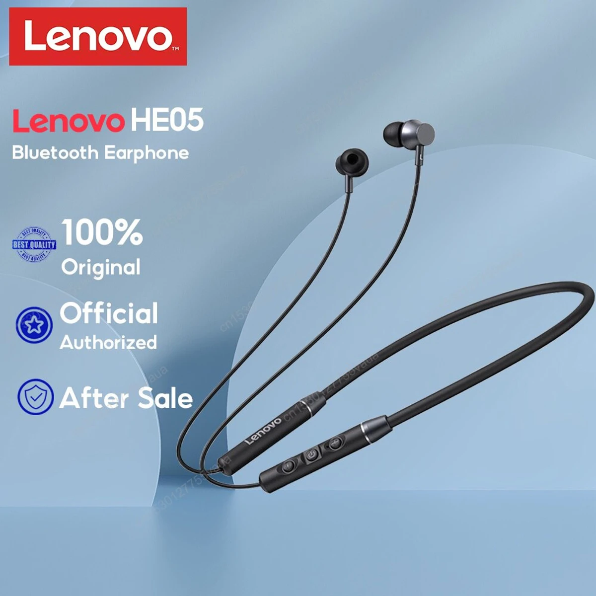 Lenovo HE05 Bluetooth Wireless Neckband Headphones