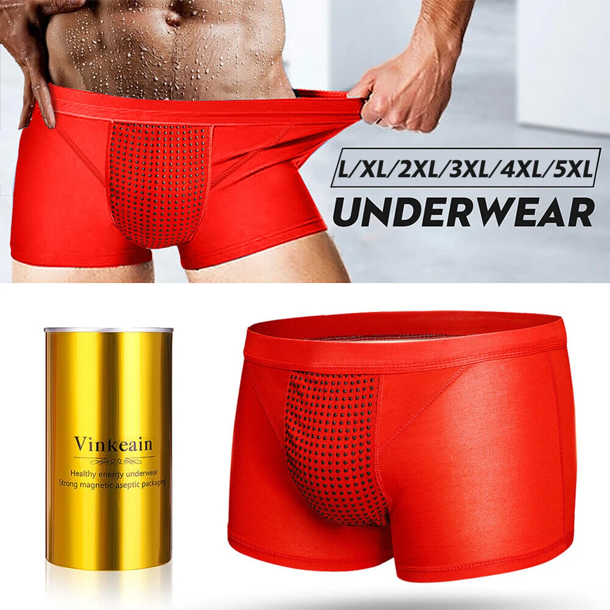 Magnetic anti bacterial free size cotton Boxer underwear for men