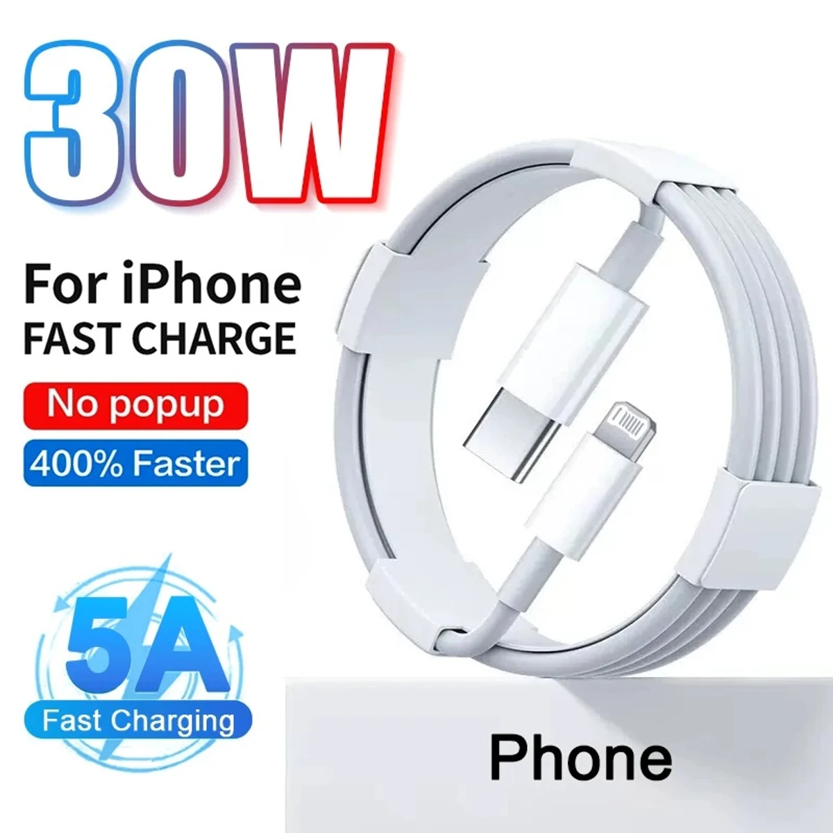 PD 30W Fast Charging Cable For Apple iPhone - Image 1